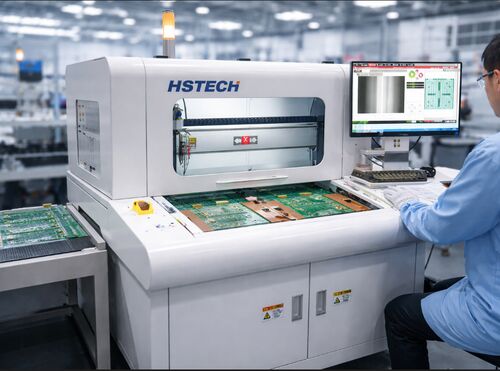 أخبار الشركة الأخيرة عن آلة توجيه PCB عالية الدقة: تحسين كفاءة إزالة لوحات PCB في خطوط إنتاج SMT الحديثة