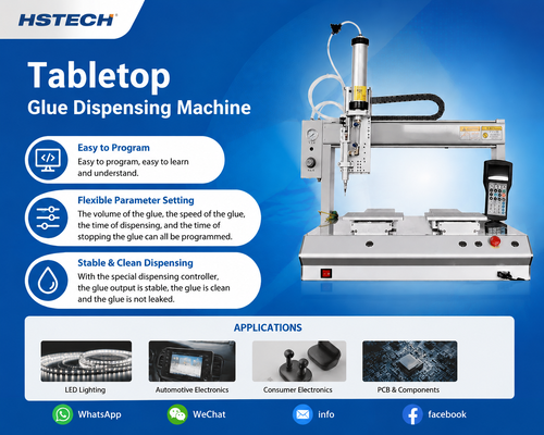 أحدث مدونات الشركة حول إصدار آلة طلاء طاولة جديدة من نوع HS-D4221 لـ PCB والسيارات والإلكترونيات الاستهلاكية