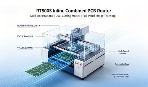 أحدث مدونات الشركة حول New Release: RT800S Inline Combined PCB Router Depaneling Machine
