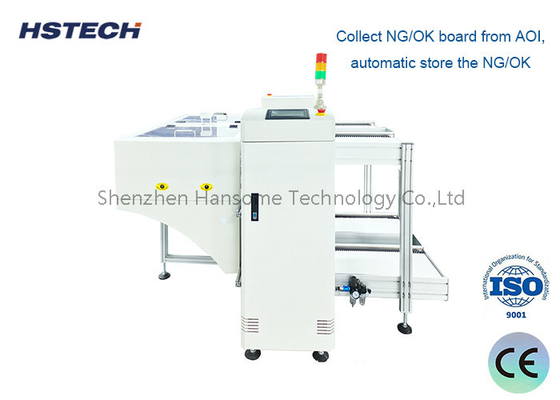 سعر جيد جمع المجلات معدات معالجة PCB مع زر التحكم PCB NG / OK Unloader الانترنت