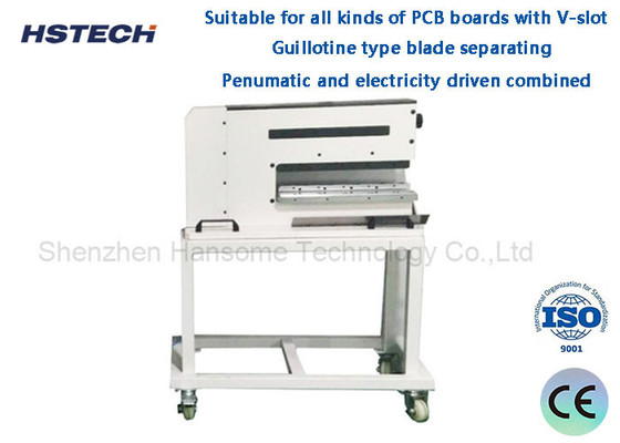 سعر جيد منفصل PCB V-CUT مدفوع بالهواء 40mm ارتفاع Pneumatic PCB Depanelizer الانترنت